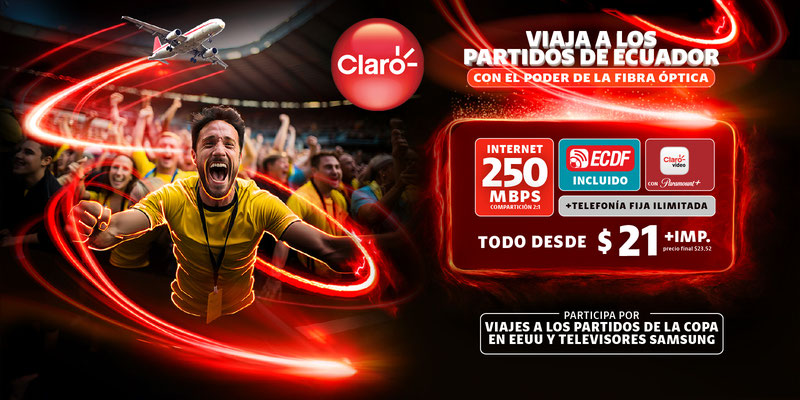 Con Claro + ECDF puedes viajar a la Copa América