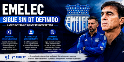 Emelec mueve fichas Nasuti interino y Gustavo Quinteros lejos