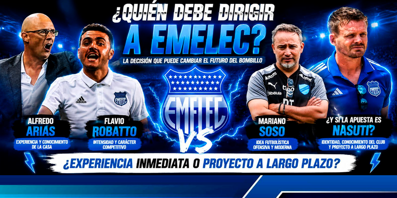 Emelec define su futuro ¿Nasuti o un técnico de peso para salvar al Bombillo?