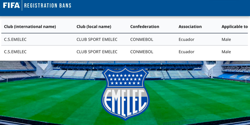 ¡OTRO GOLPE PARA EMELEC! FIFA LE IMPONE 2 NUEVAS PROHIBICIONES AL ‘BOMBILLO’