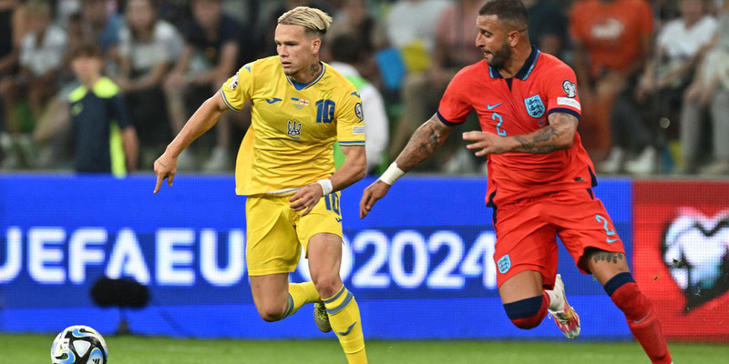 Inglaterra y Ucrania dividieron honores en el camino rumbo a la Euro 2024