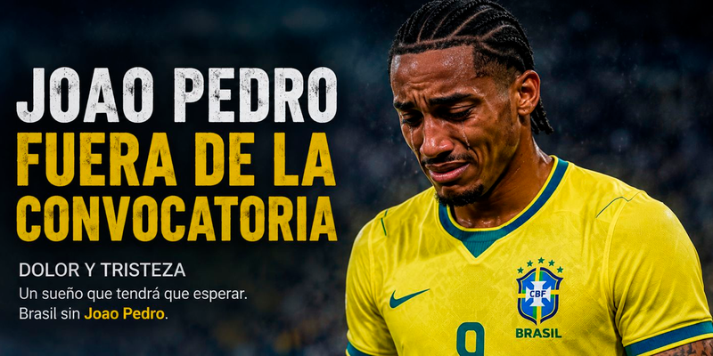 João Pedro tras quedar fuera del Mundial 2026: “Seré un hincha más alentando a Brasil”