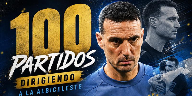 LIONEL SCALONI CUMPLE 100 PARTIDOS AL MANDO DE ARGENTINA: UN CICLO HISTÓRICO LLENO DE TÍTULOS Y RÉCORDS