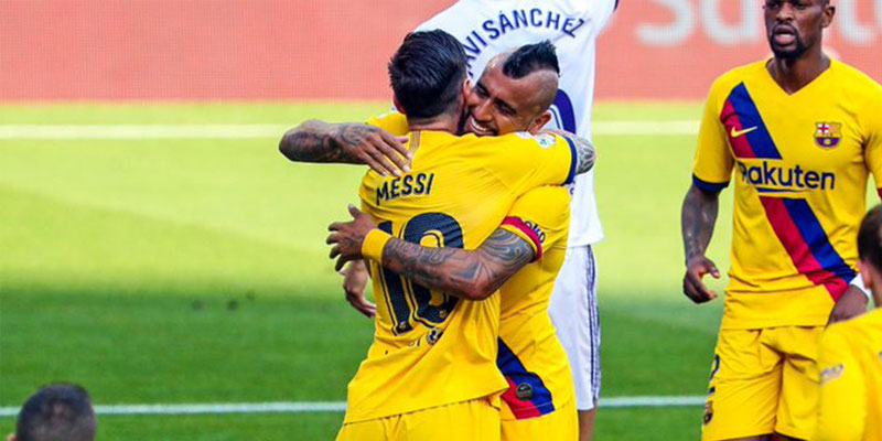 FC Barcelona derrotó a Valladolid con gol de Vidal