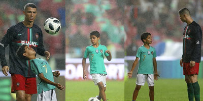 Cristiano Ronaldo Jr. da sus primeros pasos con la camiseta de Portugal.