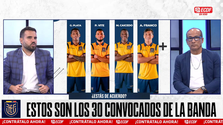 ESTA SERÍA LA CONVOCATORIA DE LA SELECCIÓN ECUADOR PARA LAS ELIMINATORIAS
